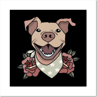 Bully traditional tattoo pitbull Posters and Art